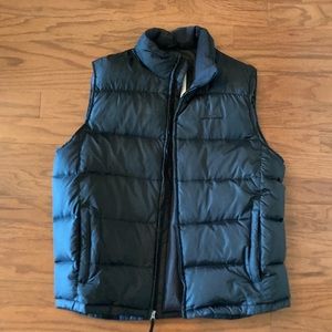 Eddie Bauer Goose Down Puffer Vest Black Size XL Tall USA Premium Goose Down